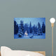 Spruce Tree In Forest With Christmas Lights Ak Winter Wall Mural