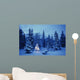 Spruce Tree In Forest With Christmas Lights Ak Winter Wall Mural