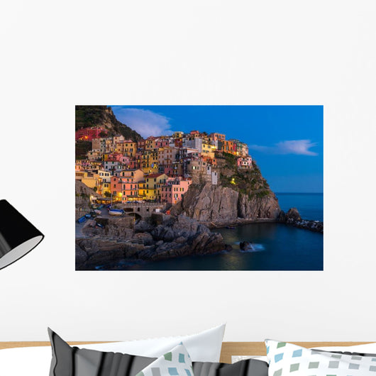 Blue Hour Manarola One Wall Decal