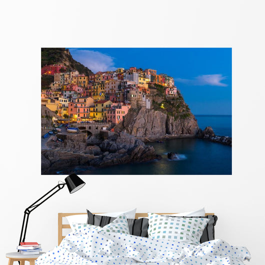 Blue Hour Manarola One Wall Decal