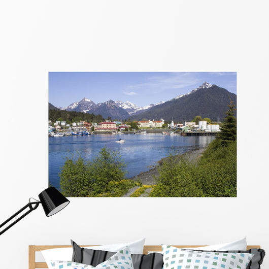 View Of Sitka With Sitka Channel Wall Mural