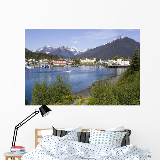 View Of Sitka With Sitka Channel Wall Mural