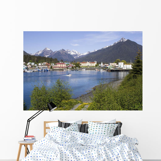 View Of Sitka With Sitka Channel Wall Mural