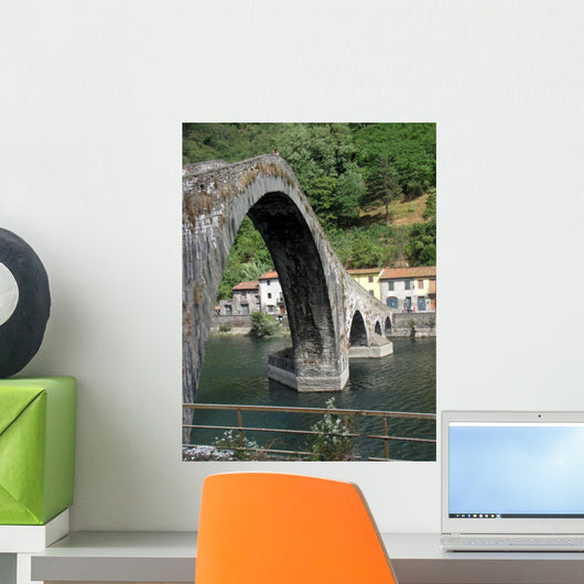 Ponte Della Maddalena Across the Serchio Tuscanyl Wall Mural
