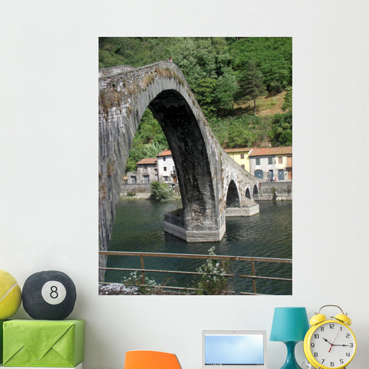 Ponte Della Maddalena Across the Serchio Tuscanyl Wall Mural