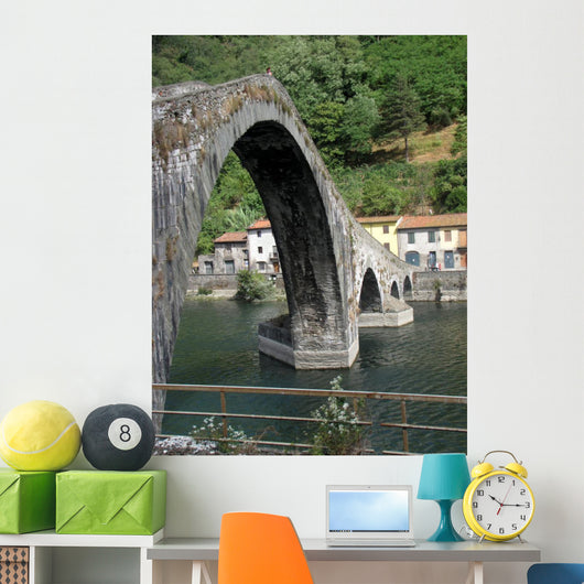 Ponte Della Maddalena Across the Serchio Tuscanyl Wall Mural