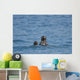 Sea Otters Swimming Wall Mural