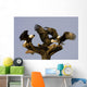 Group Of Perched Bald Eagles Fighting Over Fish Wall Mural