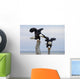 Two Bald Eagles Perched On Driftwood Near Homer Wall Mural