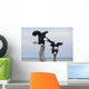 Two Bald Eagles Perched On Driftwood Near Homer Wall Mural