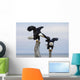 Two Bald Eagles Perched On Driftwood Near Homer Wall Mural