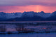 View Of Sunrise Over Mountains Across Kachemak Bay Near Homer Wall Mural