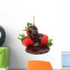 strawberry in chocolate Wall Decal