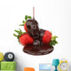 strawberry in chocolate Wall Decal