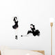 Two Girls Dancers Wall Decal Sticker Set