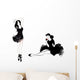 Two Girls Dancers Wall Decal Sticker Set