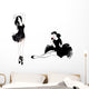 Two Girls Dancers Wall Decal Sticker Set