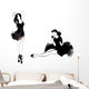 Two Girls Dancers Wall Decal Sticker Set