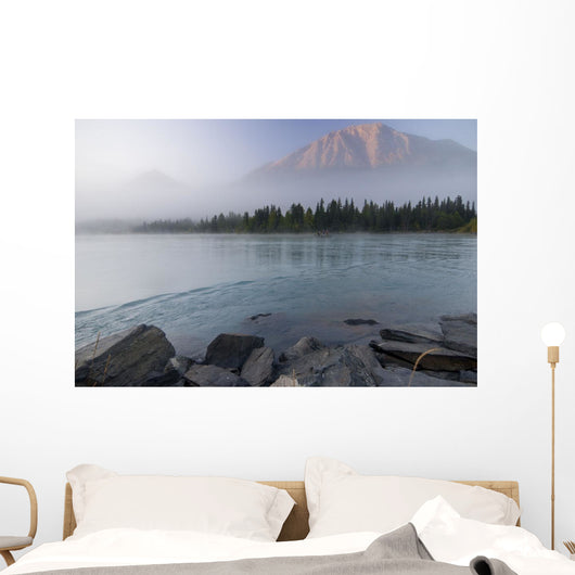 Drift Boat On The Outlet Of Kenai Lake Wall Mural
