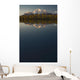 Scenic View Of Pioneer Peak Reflecting In Echo Lake At Sunset Wall Mural
