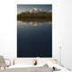 Scenic View Of Pioneer Peak Reflecting In Echo Lake At Sunset Wall Mural