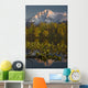 Scenic View Of Pioneer Peak Reflecting In Echo Lake At Sunset Wall Mural