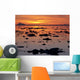 Scattered Ice On Turnagain Arm With Sun Setting Behind Mt Redoubt Wall Mural