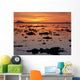 Scattered Ice On Turnagain Arm With Sun Setting Behind Mt Redoubt Wall Mural
