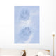 Close Up Of Dog Paw Tracks On Snow Winter Alaska Sc Wall Mural