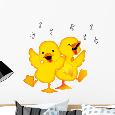 Duckling Wall Decal shown on a wall
