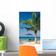 palm chairs & umbrella Wall Mural