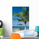 palm chairs & umbrella Wall Mural