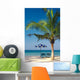 palm chairs & umbrella Wall Mural