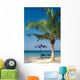 palm chairs & umbrella Wall Mural