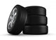 Four tires isolated close-up Wall Decal