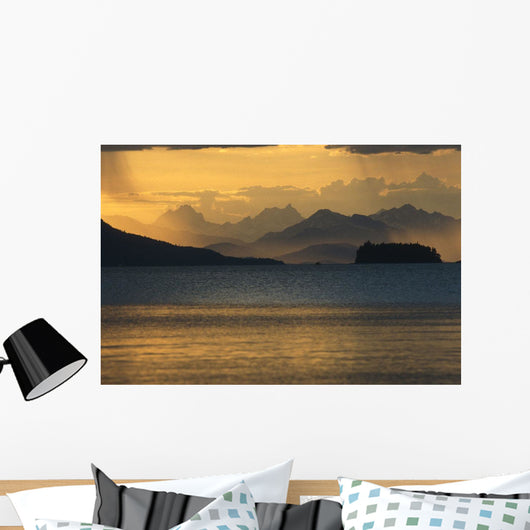 Sunset @ Chilkat Range & Favorite Channel Se Alaska Summer Wall Mural