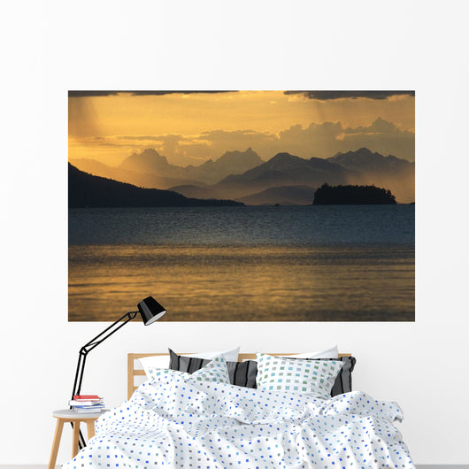 Sunset @ Chilkat Range & Favorite Channel Se Alaska Summer Wall Mural