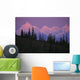 Alpenglow On Mt Brooks & Ak Range Denali Np Ak In Summer Wall Mural
