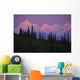 Alpenglow On Mt Brooks & Ak Range Denali Np Ak In Summer Wall Mural