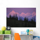 Alpenglow On Mt Brooks & Ak Range Denali Np Ak In Summer Wall Mural