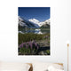 Mountain Reflecting In Portage Lake W/Lupine Sc Ak Wall Mural