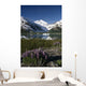 Mountain Reflecting In Portage Lake W/Lupine Sc Ak Wall Mural