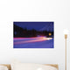Car On Icy Road Evening Winter Southcentral Ak Wall Mural