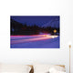 Car On Icy Road Evening Winter Southcentral Ak Wall Mural