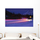 Car On Icy Road Evening Winter Southcentral Ak Wall Mural