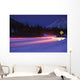 Car On Icy Road Evening Winter Southcentral Ak Wall Mural