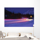 Car On Icy Road Evening Winter Southcentral Ak Wall Mural