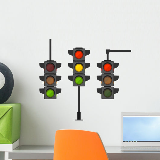 Cartoon Traffic Light Different Wall Decal