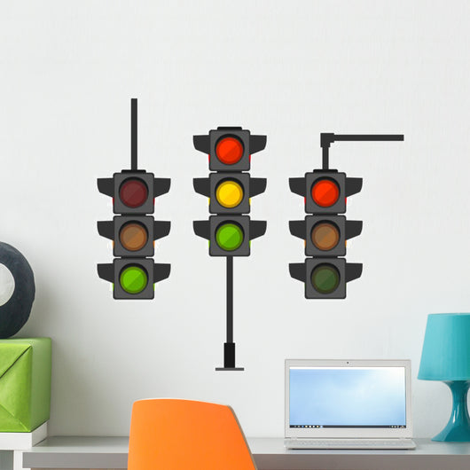 Cartoon Traffic Light Different Wall Decal