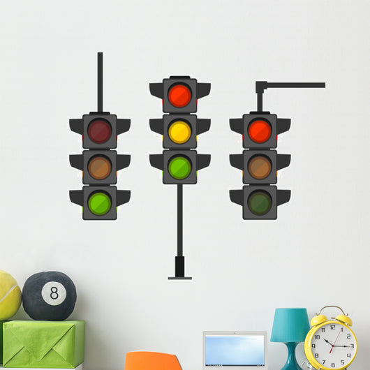 Cartoon Traffic Light Different Wall Decal